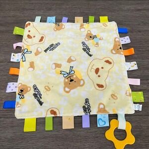 Zoomy Minky Dot Bear Baby Teething Security‎ Blanket Lovey
